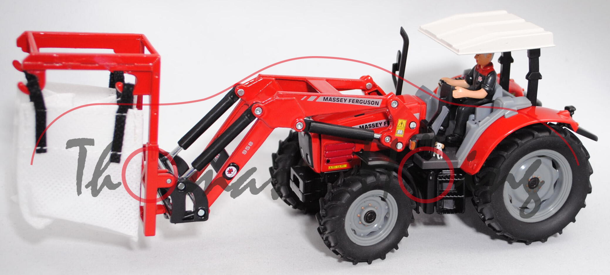 00302 NL Massey Ferguson 5445 Plattform-Traktor (Mod. 2008-2013), L.C.N. Zwolle 2022, SIKU, 1:32, mb