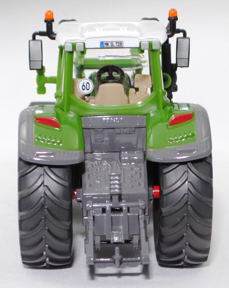 00000 Fendt 728 Vario Gen7 (7. Generation, Modell 2023-) mit abnehmbarem Frontlader, reinweiß/hell-grasgrün/hell-basaltgrau/mattschwarz, SIKU FARMER 1:32, L17mpK