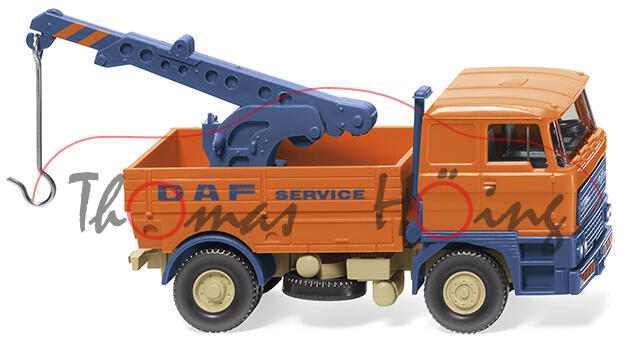 DAF 3300 (Typ F 241, Mod. 73-86) Abschleppwagen, orange/brillantblau, DAF SERVICE, Wiking, 1:87, mb