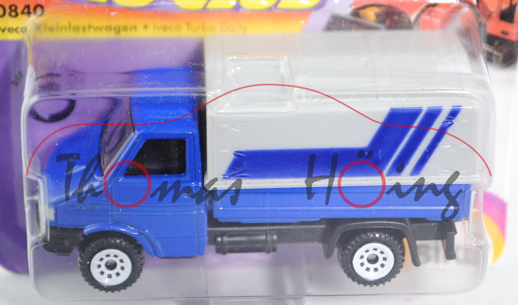 00000 Iveco Daily II (Modell 1990-1996) Kleinlastwagen, hell-ultramarinblau, innen schwarz, Lenkrad