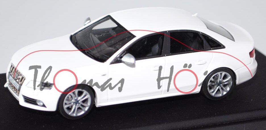 Audi S4 Mj. 2010, ibisweiß, Looksmart Models, Handarbeitsmodell, 1:43, Werbeschachtel (limitierte Au