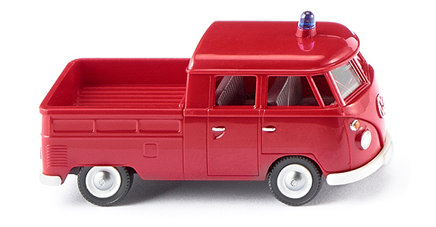 Feuerwehr - VW T1 Pritschenwagen mit Doppelkabine (Doka, Typ 2 T1, Model 1959-1967, Baujahr 1963), r