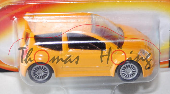 Citroen C2 VTS (Nr. 2), Modell 2004-2010, chromgelb, majorette, ca. 1:64, Blister