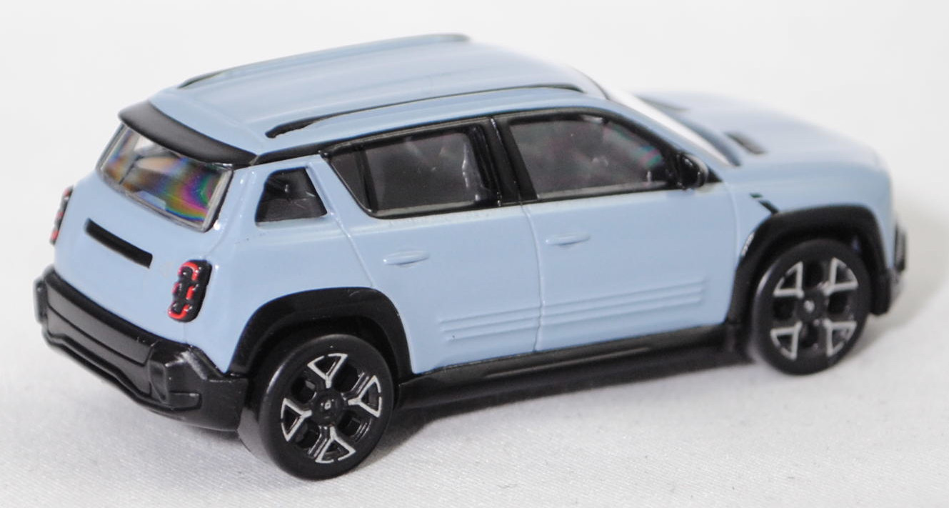 Renault 4 E-Tech elektrisch Techno 150 Comfort Range (P01, Phase I / Vorfacelift, Modell 2025-), kumulus-blau (Farbcode RQU), Norev Multigam Serie, 1:64, mb