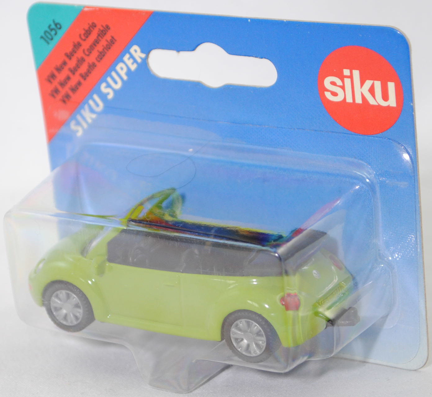 00401 VW New Beetle Cabriolet 2.0 (1. Generation, 1Y, Vorfacelift, Modell 2003-2005), hell-maigrün, SIKU SUPER, 1:55, P28a (Limited Edition Siku-Museum Stadtlohn)