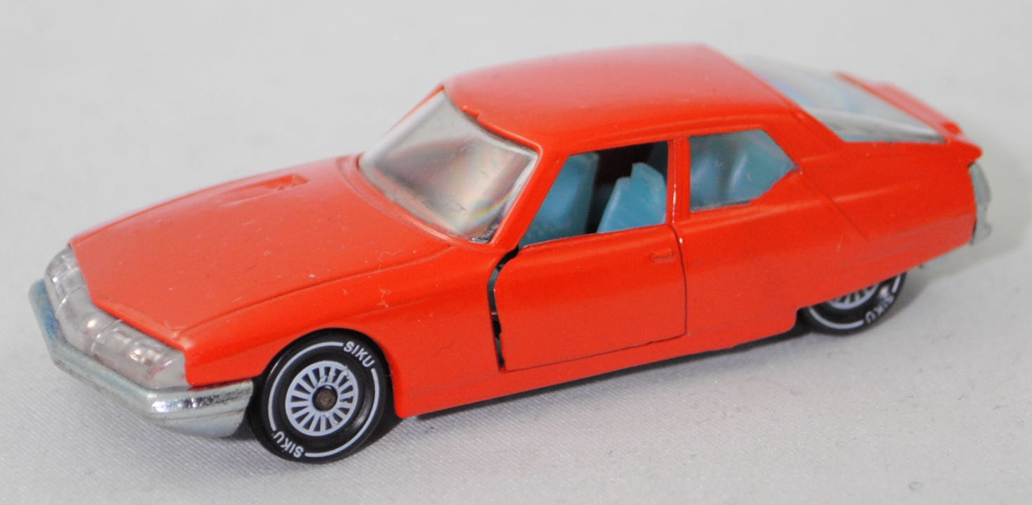 06400 HU Citroen SM 2.7 (Typ SB, Modell 1970-1972), blutorange, innen hellblau, SIKU Ungarn / Metchy, 1:61