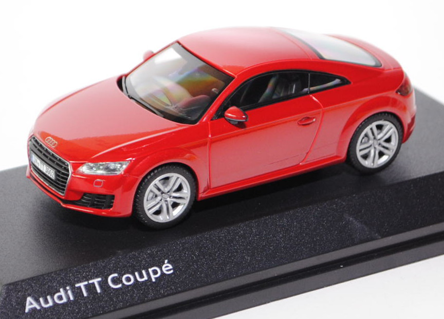 Audi TT Coupé (Typ 8S/FV, Modell 2014-2018), tangorot, Kyosho, 1:43, Werbeschachtel