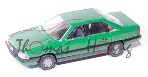 Audi 200 Turbo (C3, Typ 44), Modell 1983-1991, dunkel-laubgrün, Rietze, 1:87, Werbeschachtel