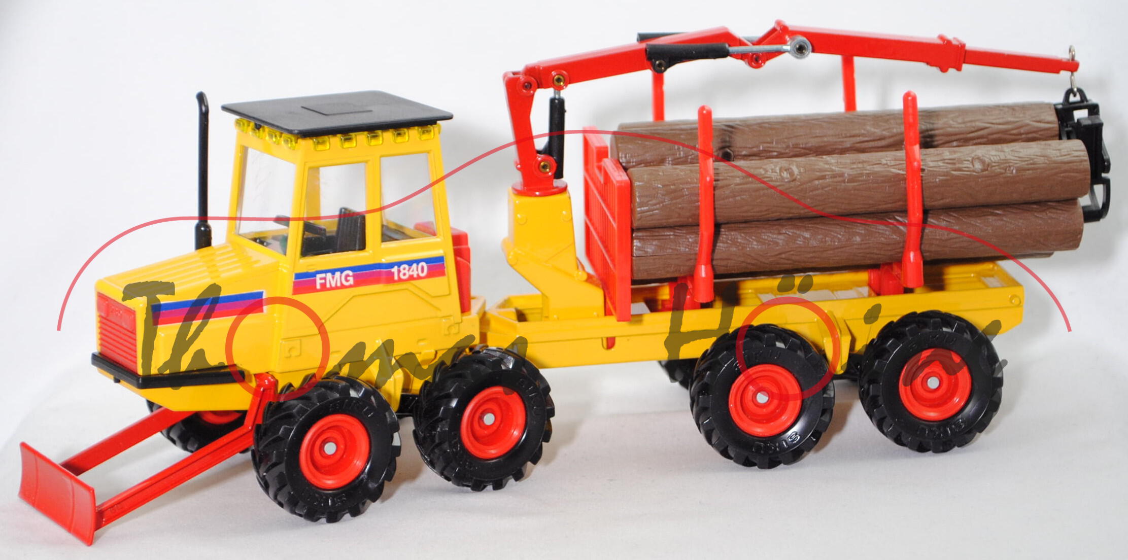 00000 FMG 1840 Forwarder 8-Rad (Modell 1991-1993) (Forstmaschine), gelb/rot, SIKU, 1:32, L13 m-