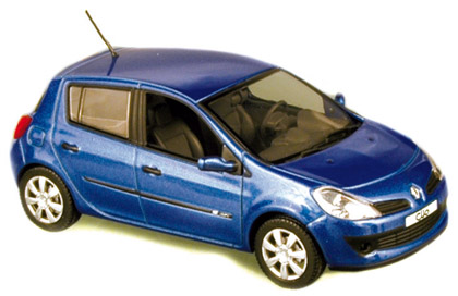 Renault Clio III 1.5 dCi Fünftürer (Typ R), Modell 2005-2009, berline bleue (blaumetallic), Norev, 1