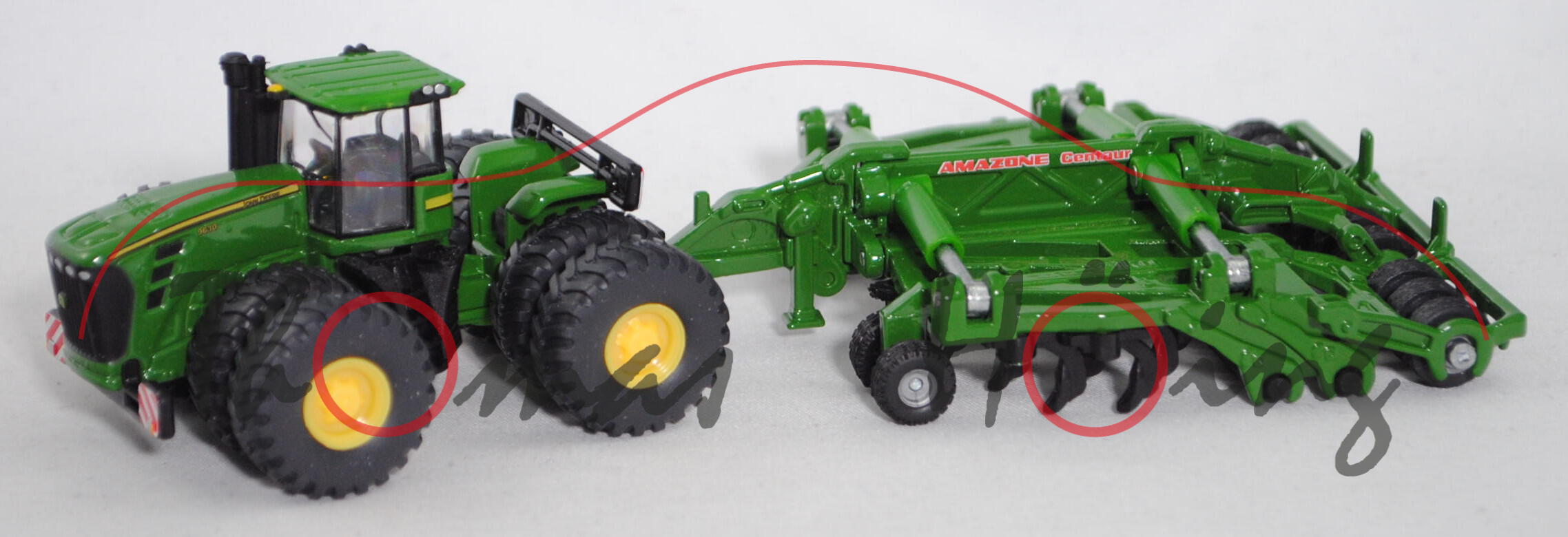 00001 John Deere 9630 Knicklenker und AMAZONE Centaur 5001-2 Super, smaragdgrüngelb, L17mpK