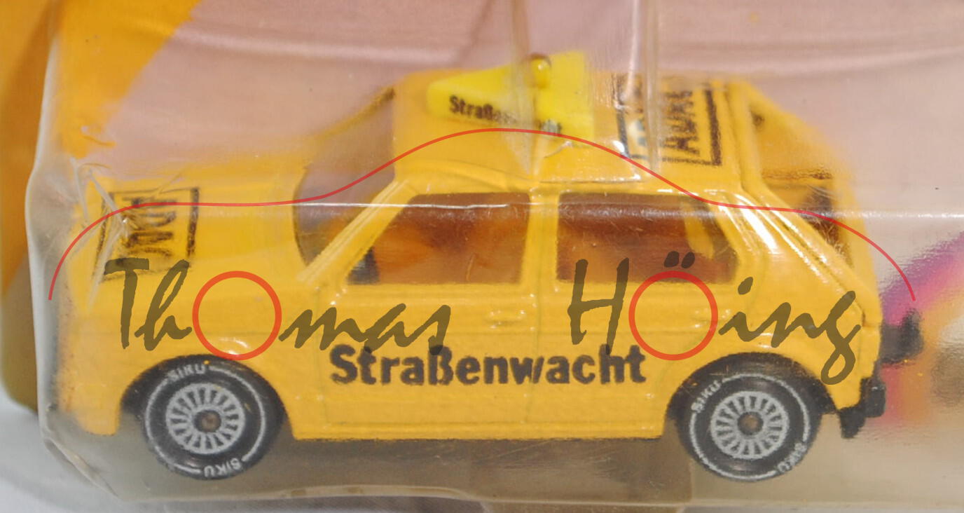 VW Golf I (Typ 17, Modell 1978-1980) ADAC-Straßenwacht, kadmiumgelb, innen gelb, Lenkrad schwarz, AD