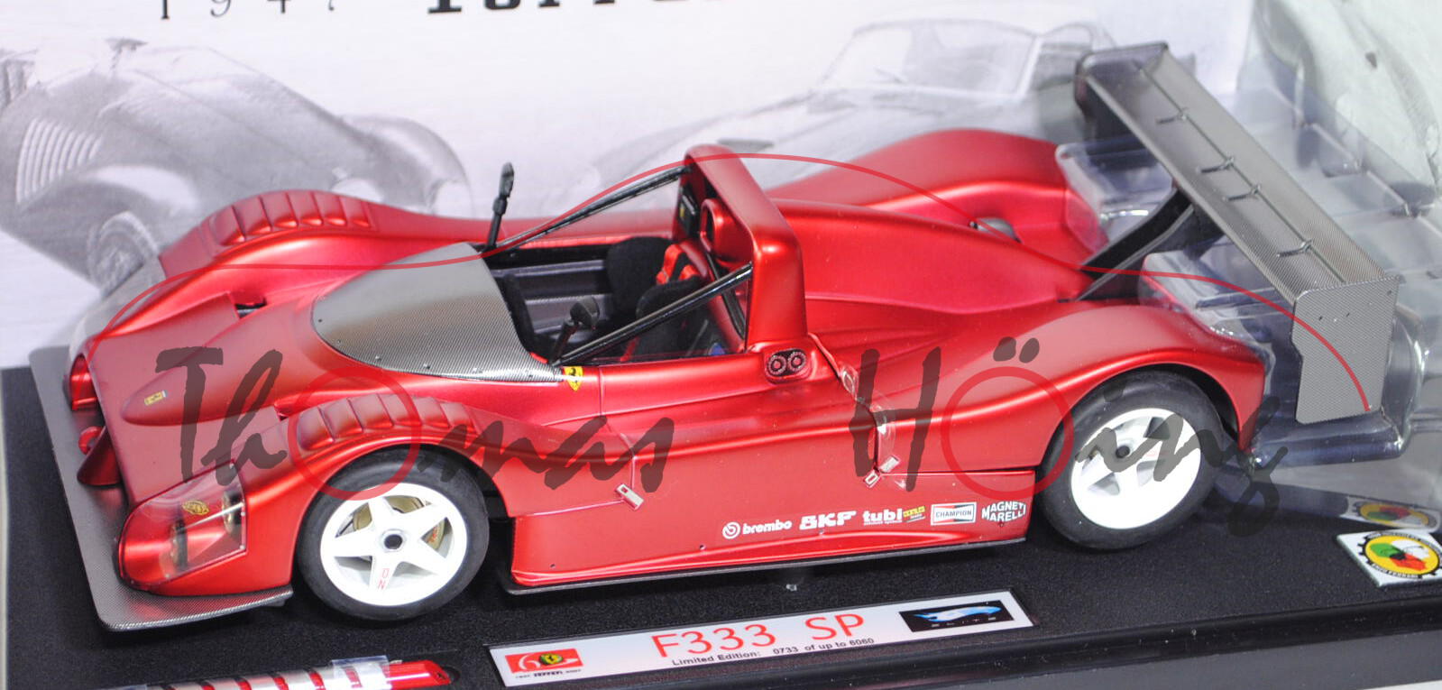 Ferrari 333 SP, Modell 1994-2000, karminrotmetallic, ELITE, 1:18, mb (Limited Edition)