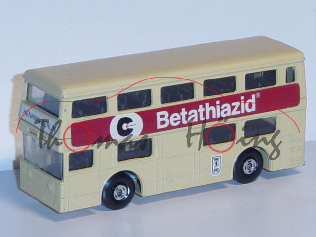 The Londoner Doppelstockbus, beige, C Betathiazid / HENNING-BERLIN, Matchbox Super Kings