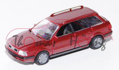 Audi 80 Avant (B4, Typ 8C), Modell 1992-1995, purpurrotmetallic, Rietze, 1:87, mb