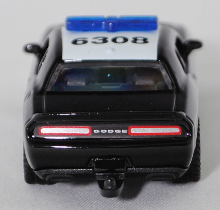 00000 Dodge Challenger SRT Hellcat (3. Generation, Facelift 2014, Modell 2014-2018) County Sheriff, schwarz, Sheriff-Stern und SHERIFF, SIKU SUPER, 1:63, P29f