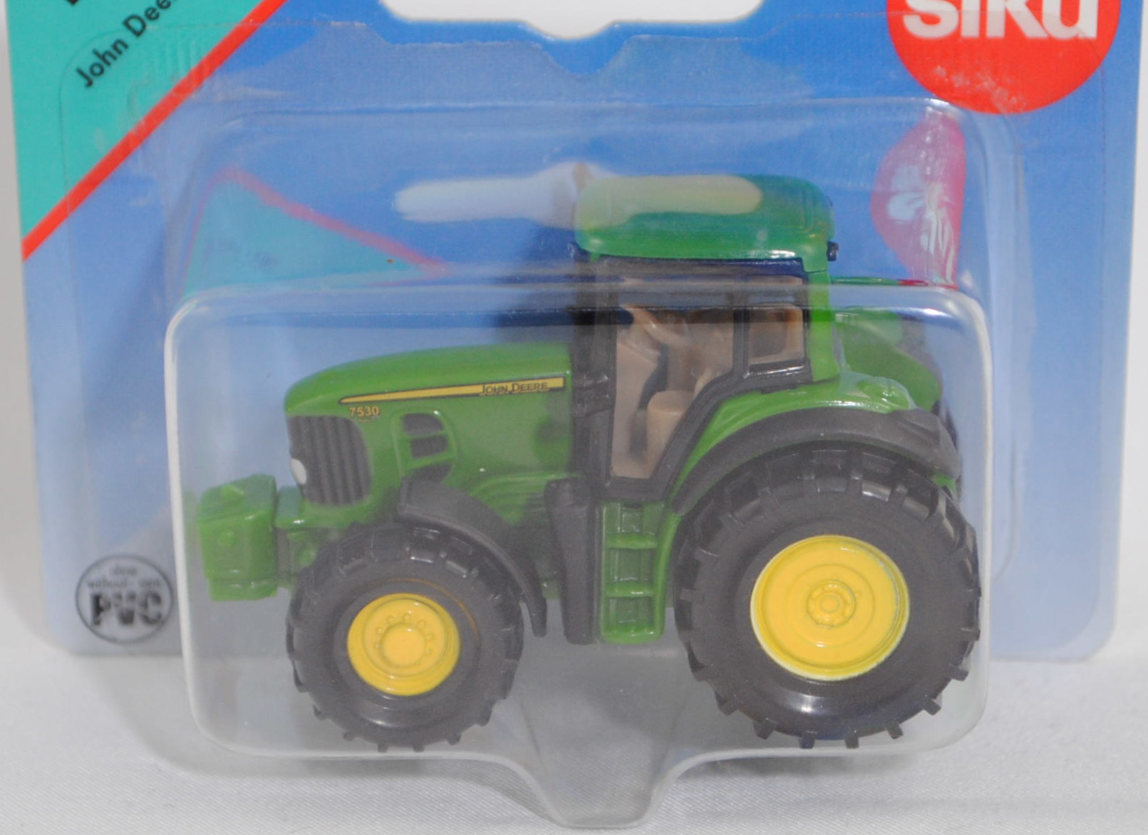 00000 John Deere 7530 Premium (1. Generation, Vorfacelift, Modell 2007-2009) Traktor, smaragdgrün, Bpr. 1009 vor der rechten Hinterreifen, SIKU SUPER, 1:74, P29a