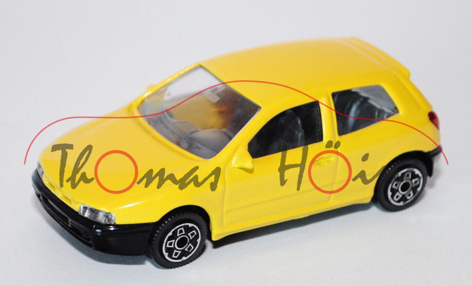 Fiat Bravo, kadmiumgelb, innen grau, Bburago, 1:43