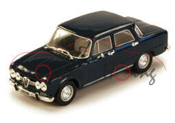 Alfa Romeo Giulia Super 1.6, Modell 1965-1974, grünblau, Norev, 1:43, PC-Box