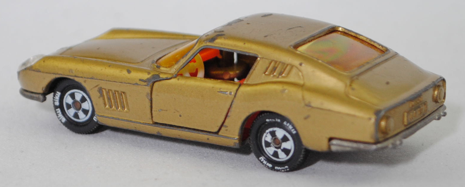 00002 Ferrari Berlinetta 275 GTB (Tipo 563, 2. Serie, Long Nose / Lange Nase, Modell 1965-1966), goldmetallic, transparente Frontscheinwerfer, Bpr. V 269, Germ, R10 reinweiß, SIKU SUPER, 1:56, vsc, Bpr. V 269, Germ, R10 reinwei