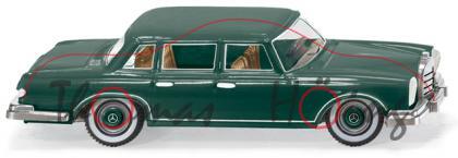 Mercedes-Benz 600 (Baumuster 100, Modell 1964), grün, Wiking, 1:87, mb