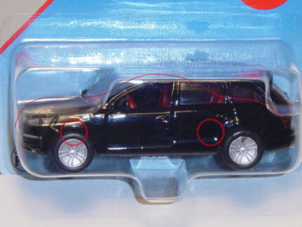 00002 Audi Q7 4.2 FSI quattro (Typ 4L), Modell 2006-2009, schwarz, innen karminrot, Lenkrad karminro