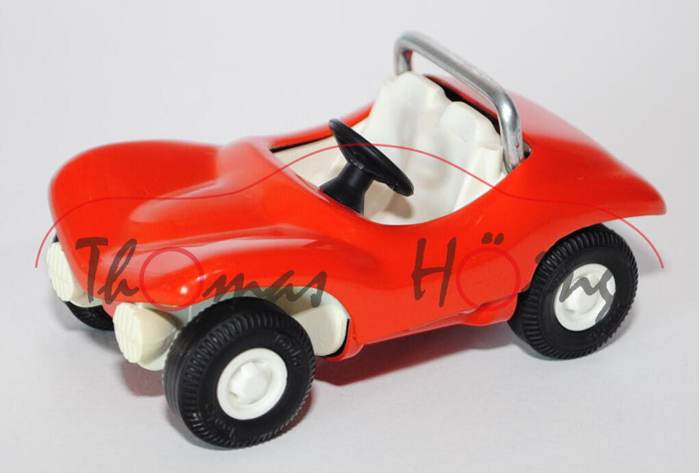 Dune / Beach / Strand Buggy, hell-blutorange, innen perlweiß, Modell aus Blech, TONKA, ca. 1:32