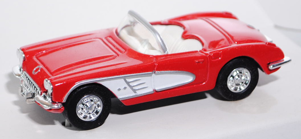 Chevrolet Corvette , Typ C1, Modell 1958-1961, verkehrsrot/reinweiß, Ertl CLASSIC VEHICLES, 1:43, mb