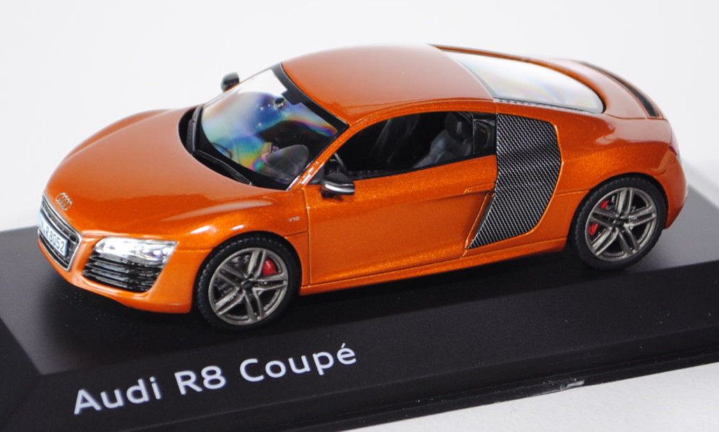 Audi R8 V10 5.2 FSI facelift, Modell 2012-, samoaorange, Schuco, 1:43, Werbeschachtel