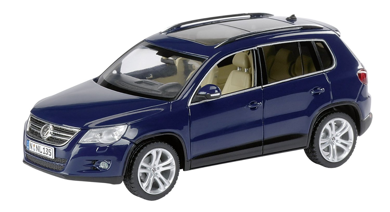 VW Tiguan 2.0 TDI, Modell 2007-2011, indienblau, Schuco, 1:43, PC-Box (Limited Edition 1500)