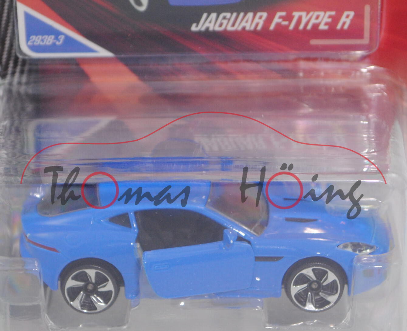 Jaguar F-Type Coupé R 5.0 V8 AWD (Modell 2014-2017), d.-himmelblau, Nr. 293B-3, majorette, 1:59, mb