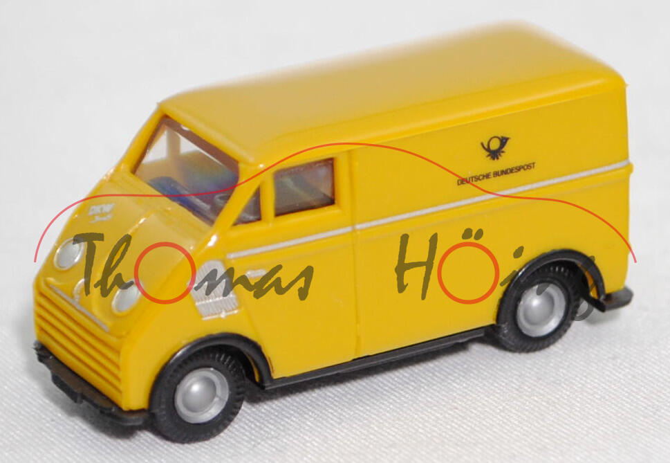 DKW-Schnellaster 3=6 Postwagen (Modell 1955-1962), gelb, DEUTSCHE BUNDESPOST, Busch, 1:87, mb