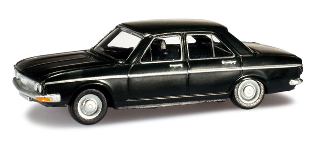 Audi 100 LS (C1, Typ F104), Modell 1968-1976, schwarz, Herpa, 1:87, mb