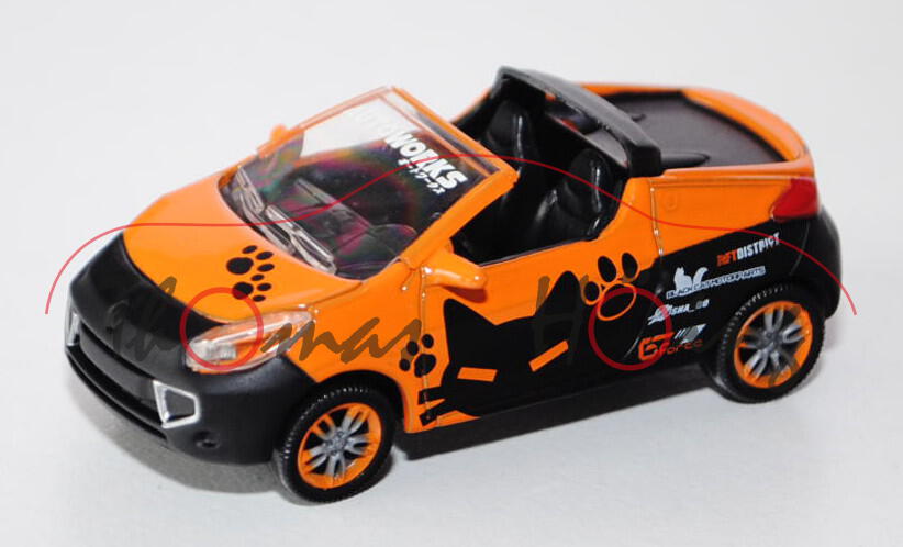 Renault Wind 2010, pastellorange/schwarz, BLACK CAT MOTORPARTS / AUTOWORKS, 1:50, Norev STREET Racer