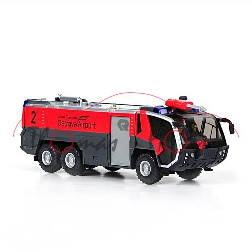 Flugfeldfahrzeug Rosenbauer Panther 6x6, Modell 2008, tagesleuchtfarbe/grau, Leos Janacek / Ostrava