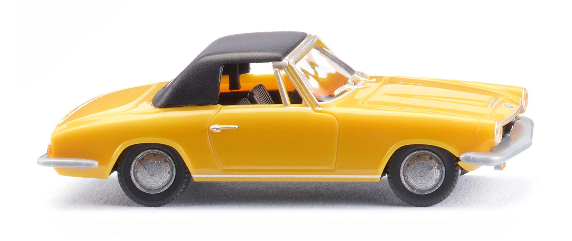 BMW 1600 GT Cabriolet (1. Generation, Baureihe Glas 1600 GT, Modell 1967), gelb, Wiking, 1:87, mb