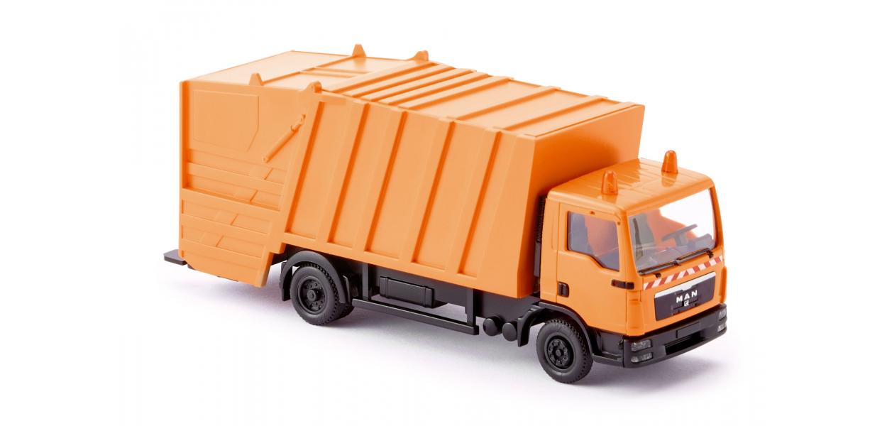 Kommunal - MAN TGL Euro 6 (Modell 2014-) Pressmüllwagen, orange, Wiking CONTROL87, 1:87, mb