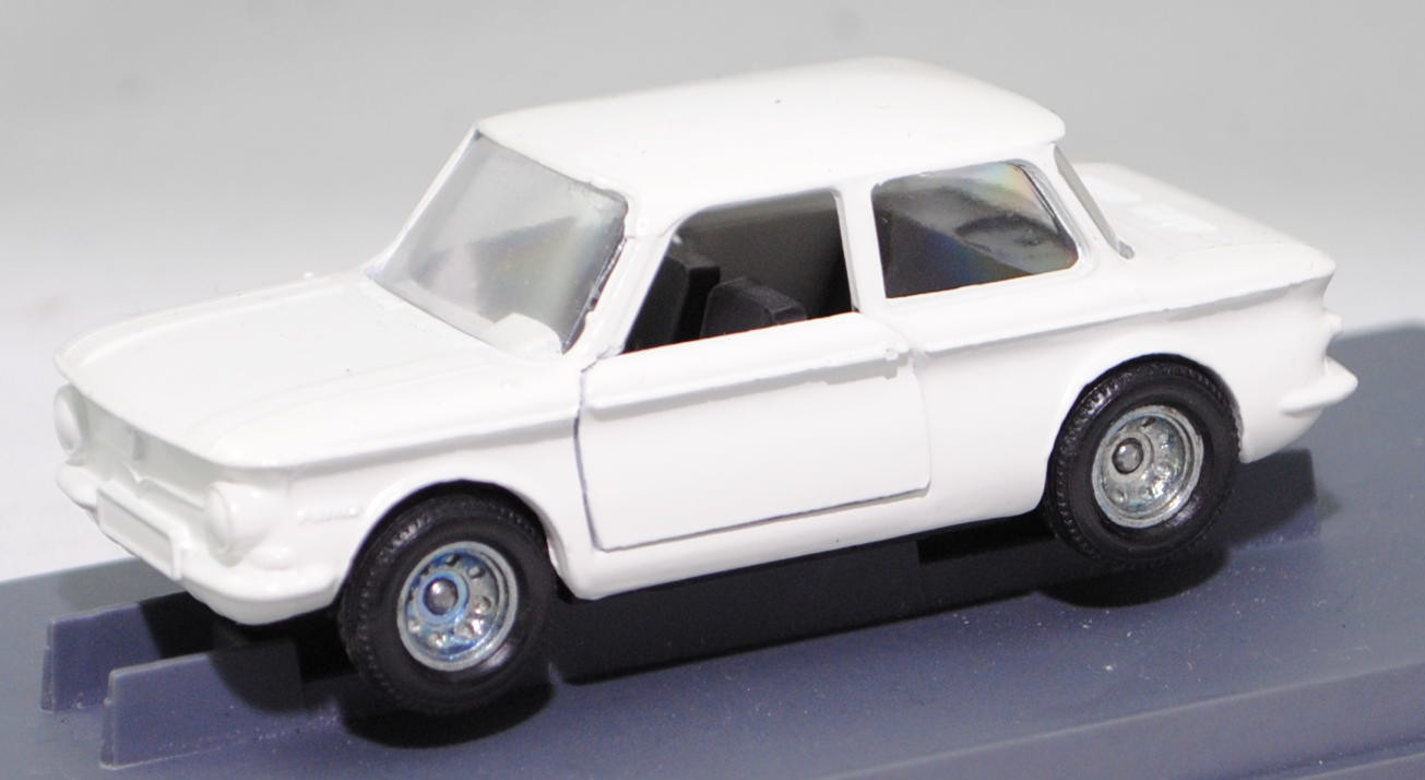 NSU PRINZ 4 (1. Gen., Baureihe PRINZ, Typ 47, Modell 1961-1967), weiß (lilienweiß), Verem, 1:43, PC-Box