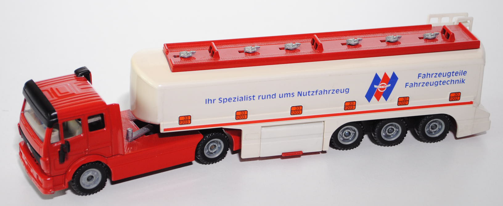 Mercedes SK Tankzug mit TOPAS-Aufbau, verkehrsrot/cremeweiß, Ihr Spezialist rund ums Nutzfahrzeug /