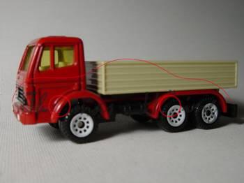 00000a Mercedes-Benz SK (S-Fahrerhaus, Modell 1989-1994) Recycling-Transporter, signalrot/hell-beige