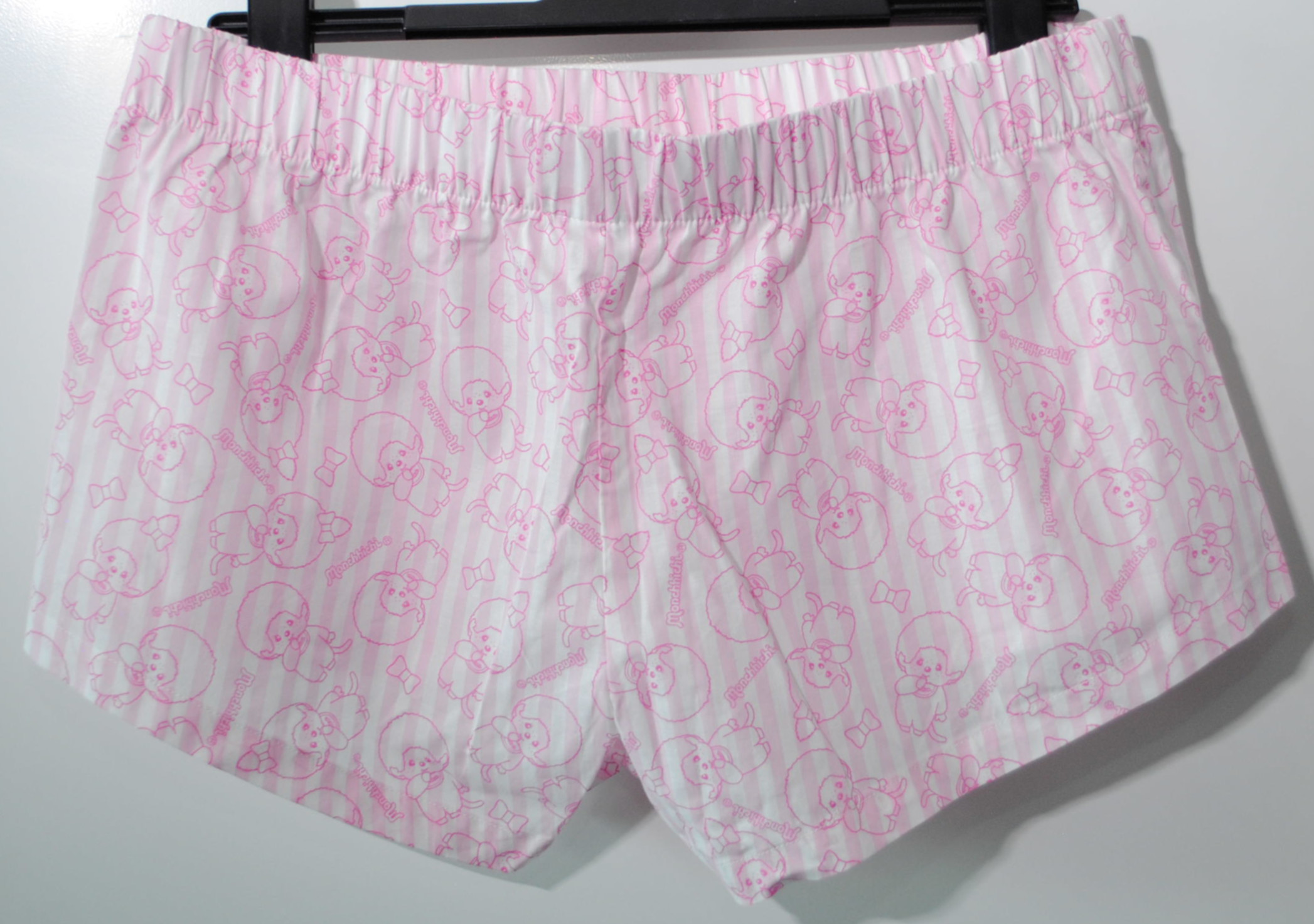 Monchhichi Fashon - Short Pajama Bottoms (Monchhichi Fashon kurze Schlafanzughose), Monchhichi-Figuren rundherum, Größe / Size L, 100% Cotton (Baumwolle), Sekiguchi