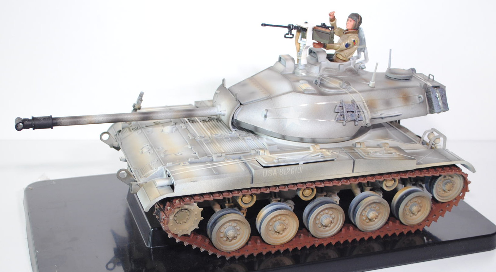 M41 Walker Bulldog Panzer (Tank) mit Soldat am MG Action Figur, kieselgrau Tarnfarbe, THE ULTIMATE S