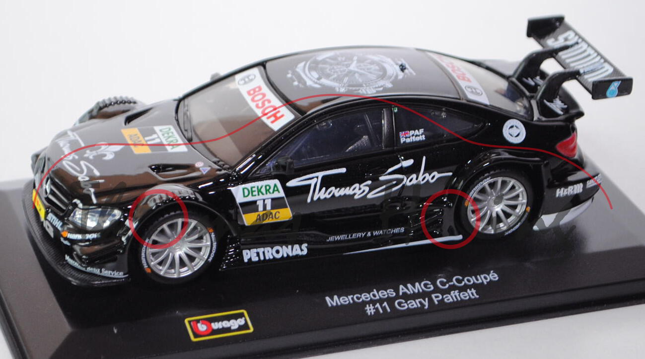 DTM Mercedes AMG C-Coupé 2012 (Baureihe C 204, Modell 2011-), schwarz, Team: THOMAS SABO / Mercedes-