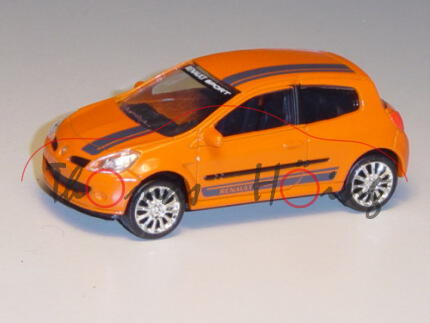 Renault Clio Sport, orange, RENAULT SPORT, 1:50, Norev Racing, mb