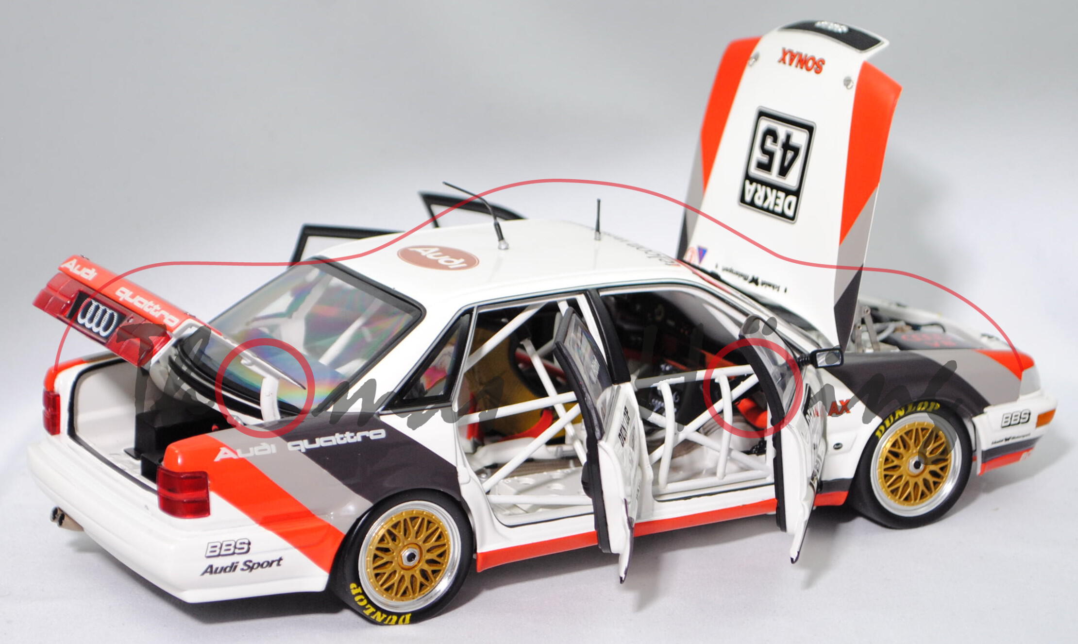 Audi V8 quattro DTM (Typ 4C / R6), alpinweiß, DTM 1990, Walter