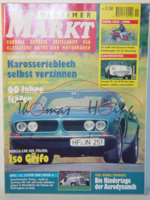 MARKT EUROPAS GRÖSSTE OLDTIMER-ZEITSCHRIFT, Heft 11, November 1995