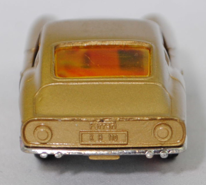 00005 Ferrari Berlinetta 275 GTB (Tipo 563, 2. Serie, Long Nose / Lange Nase, Modell 1965-1966), goldmetallic, Frontscheinwerfer integriert, Bpr. 1012, W-Germ, R11, SIKU SUPER, 1:56, m