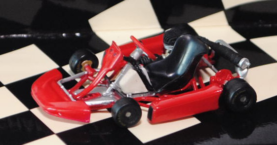 Go Kart, karminrot, Sitz schwarz, Minichamps, 1:43, PC-Box