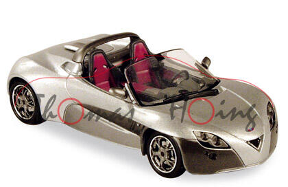 Venturi Fétish Serie Roadster, Modell 2004-2013, silber, Norev, 1:43, Werbeschachtel