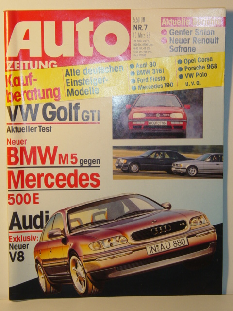 AUTO ZEITUNG, Heft 7, 13. März 1992